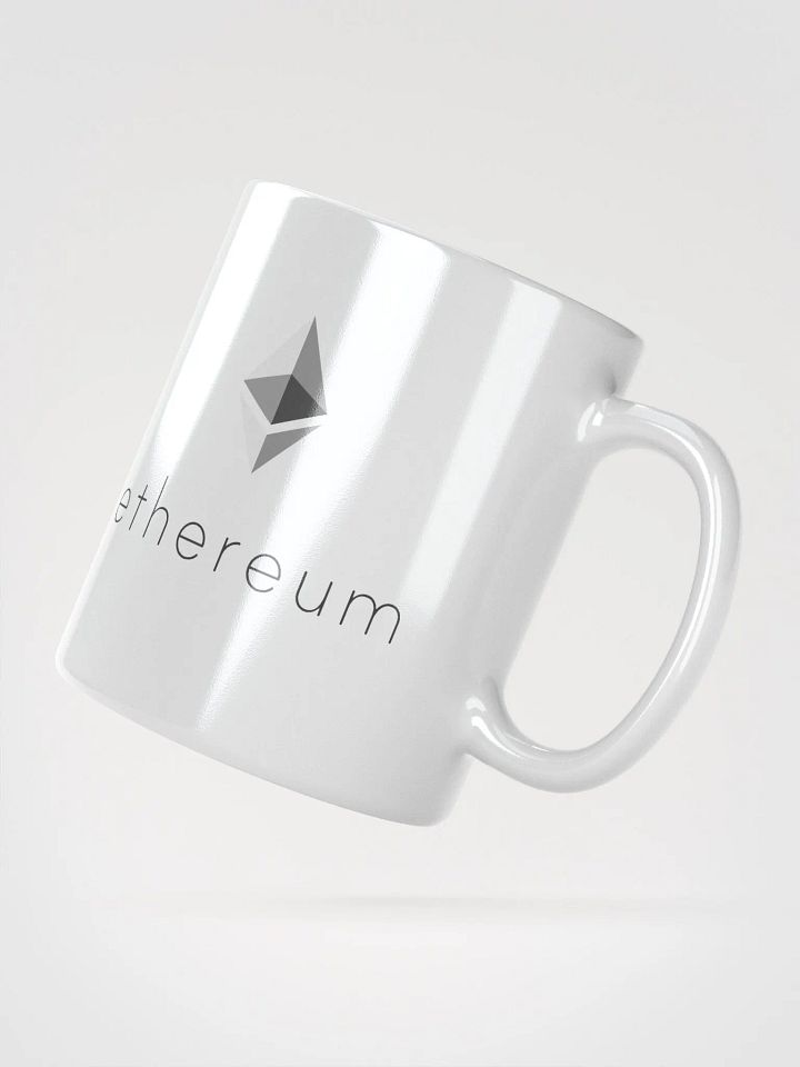 Ethereum Logo White Glossy Mug product image (2)