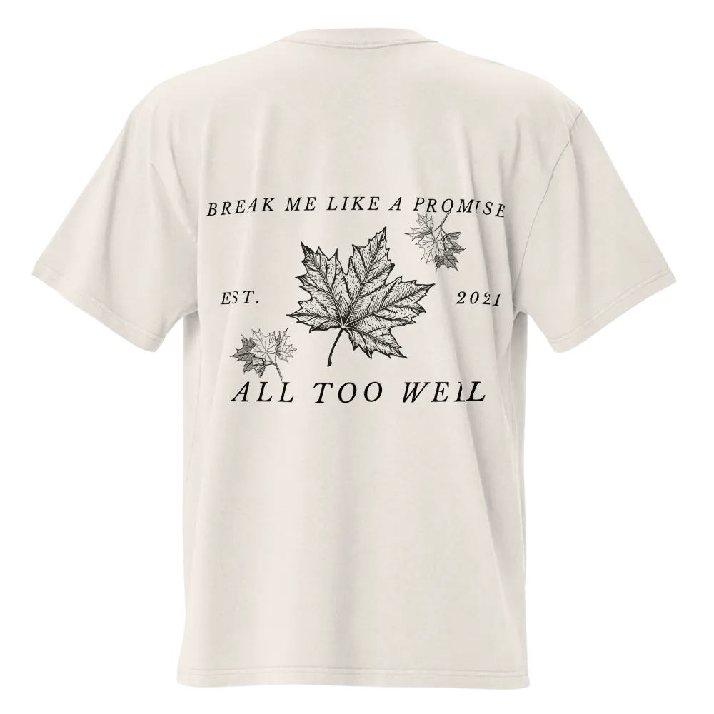 'All too well' - Taylor Swift Inspired Oversized Faded T-Shirt product image (6)