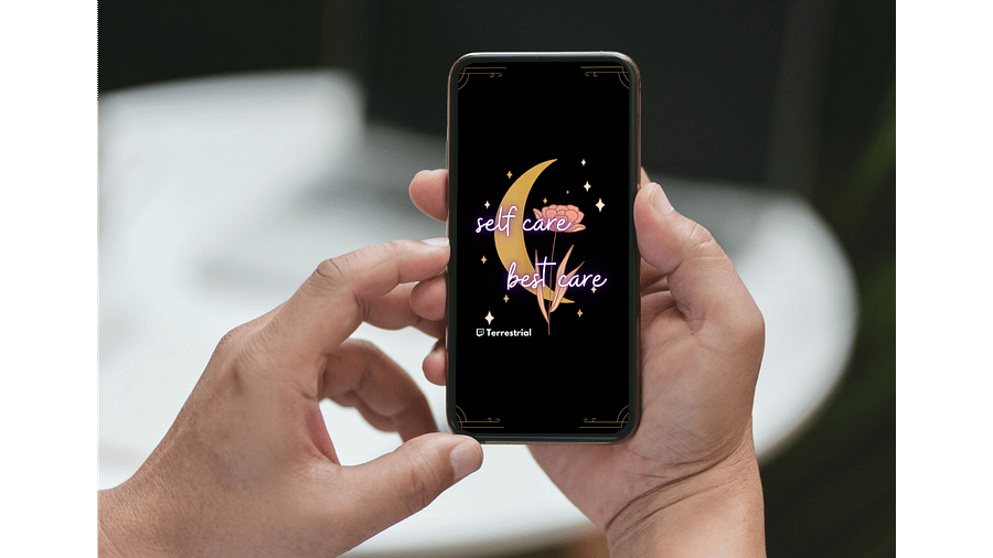 Self Care Best Care Moon Phone Wallpaper product image (3)