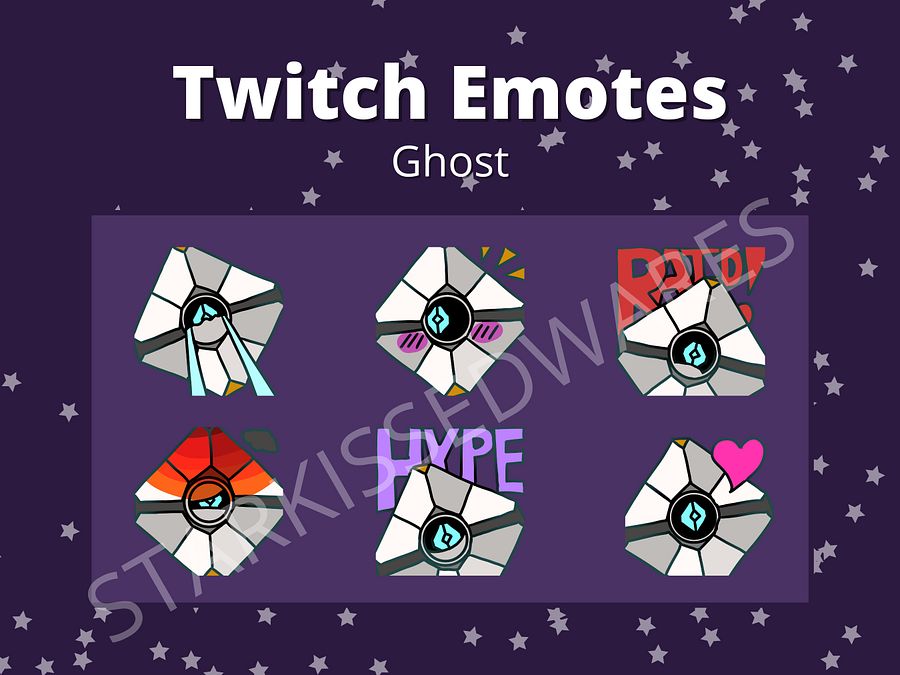 Destiny Inspired Ghost Twitch Emote Pack product image (1)