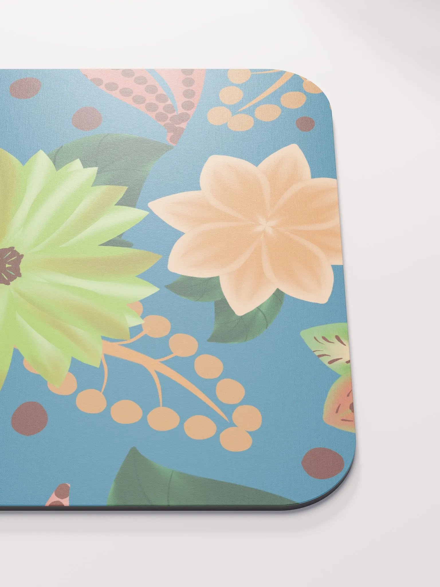 El Yunque Blue Floral Mousepad product image (5)