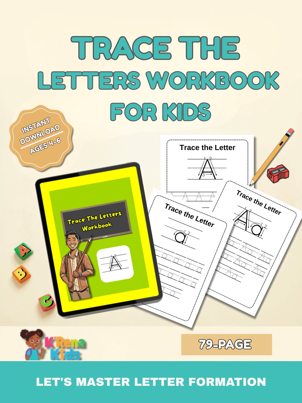 Trace The Letters Workbook product image (1)