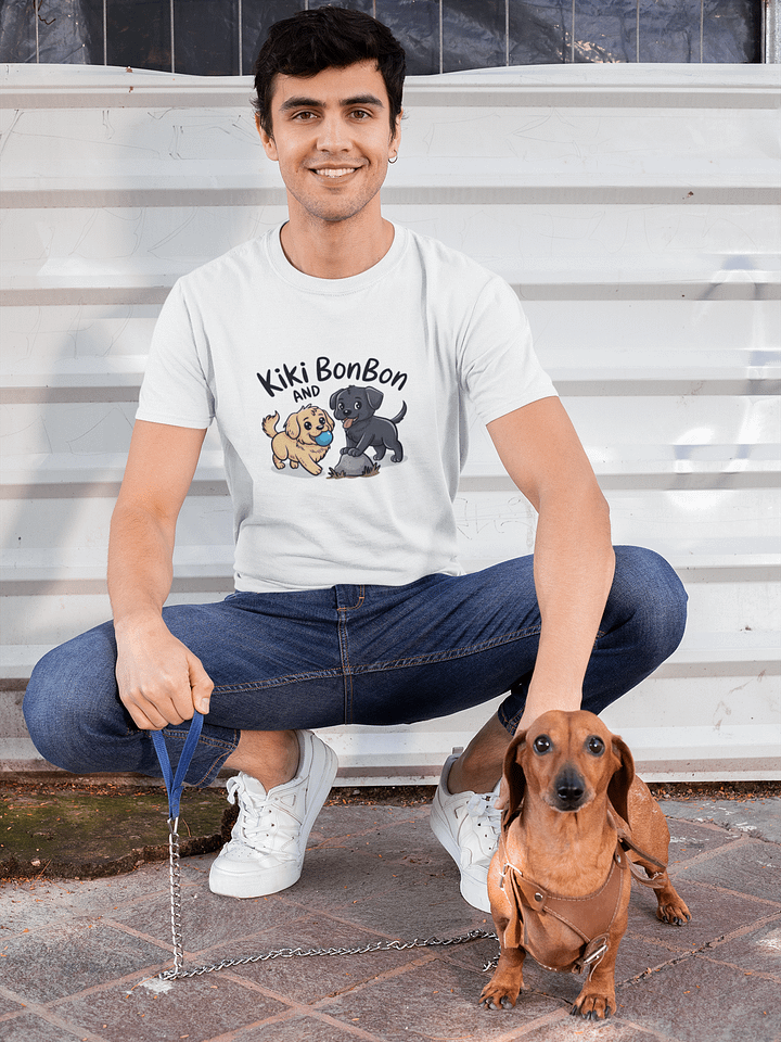 Two Dogs Playing Ball T-shirt product image (2)