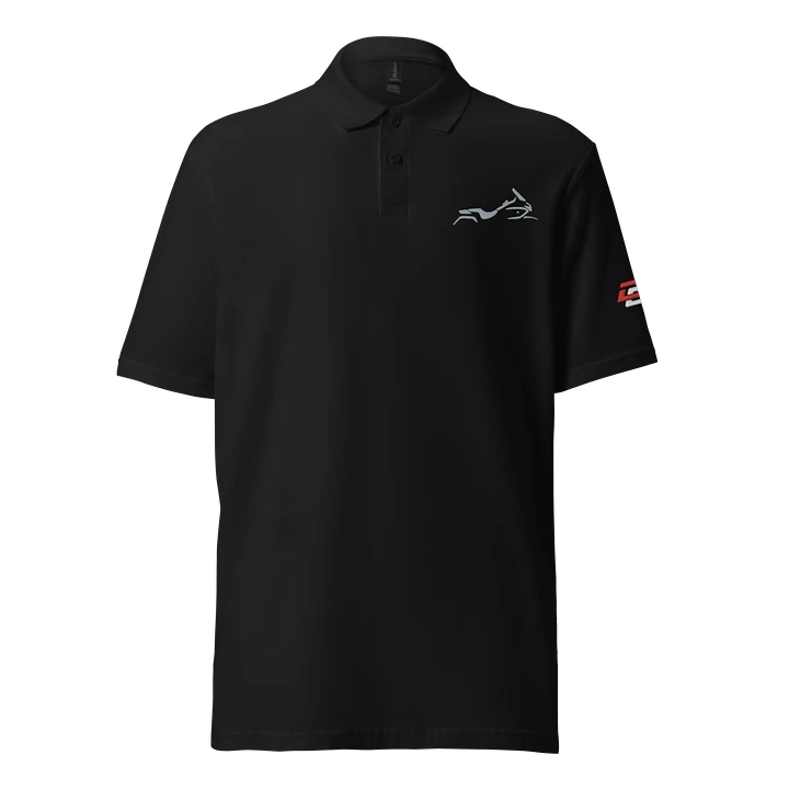 Shadow Bagger Embroidered Polo Shirt in Black product image (1)
