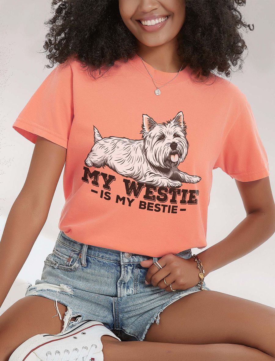 My Westie Is My Bestie T-Shirt of a West Highland Terrier | Funny T-Shirt for Westie Paw-rents product image (26)
