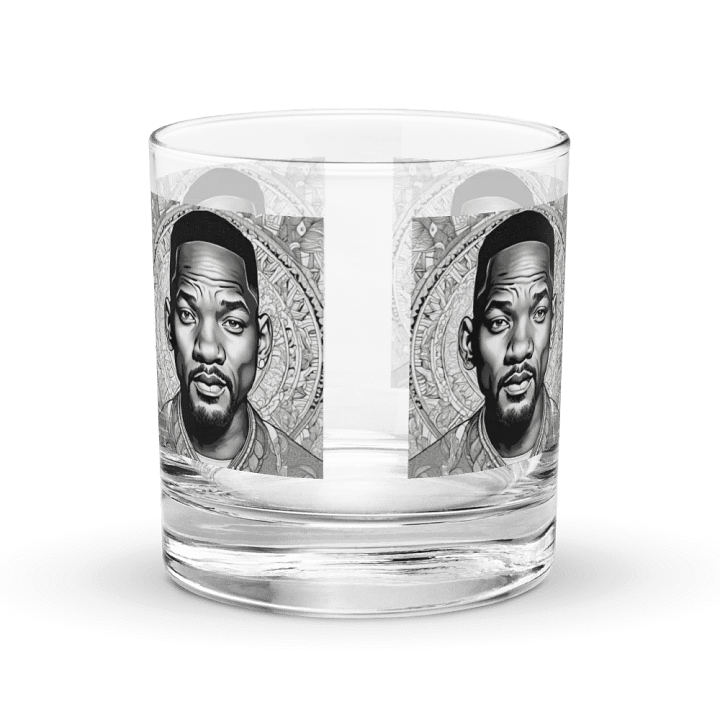 Intricate Line Art Portrait Rocks Glass Set product image (2)