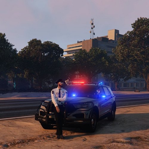 SASP Commissioner waiting for fire truck, Posing for the camera!