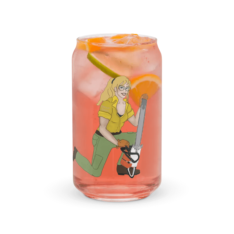 Blonde Chainsaw Pinup Glass product image (6)