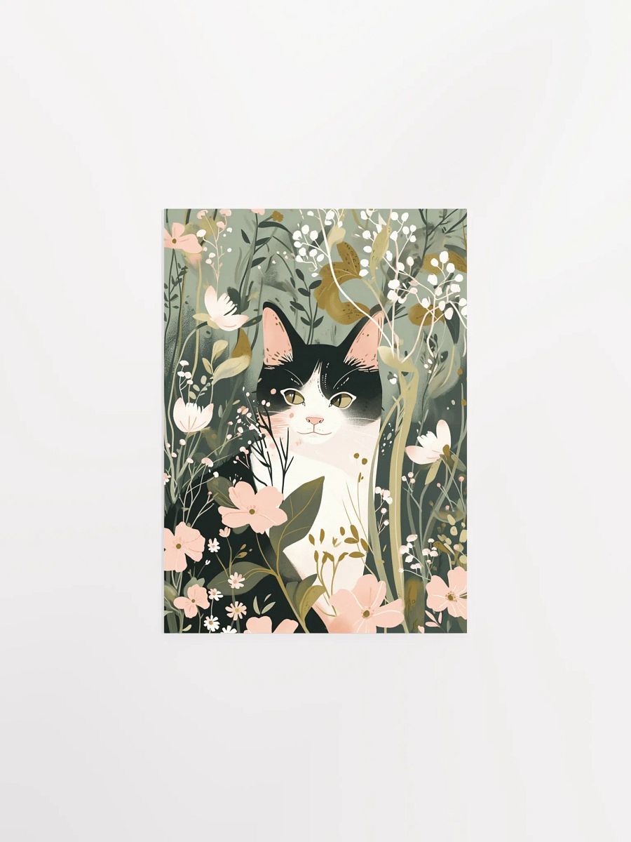 Whimsical Floral Cat Poster product image (2)