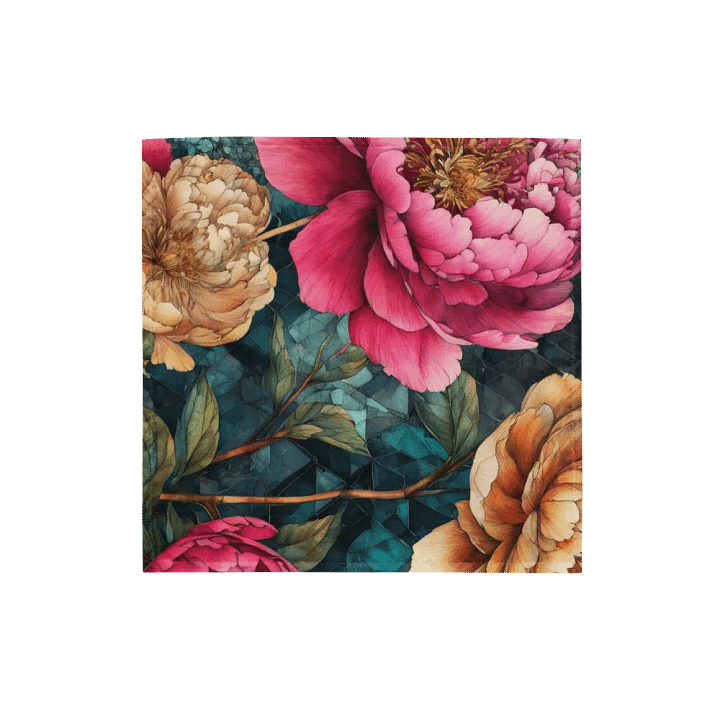 Floral Mosaic Vintage Peony All-Over Bandana product image (1)