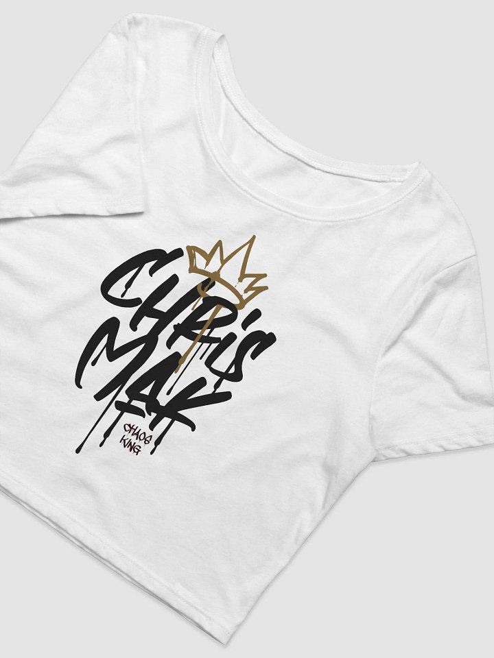 Chaos King Crop top in white. product image (2)