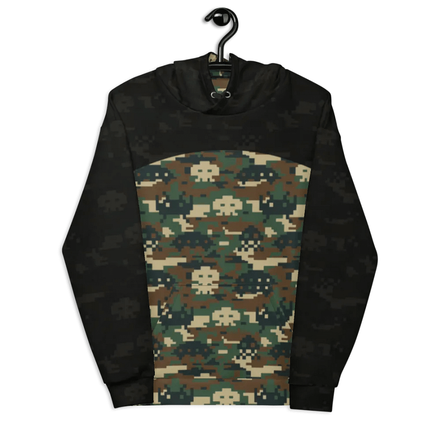 Space Invaders Camo Unisex Hoodie (Obsidian) product image (7)