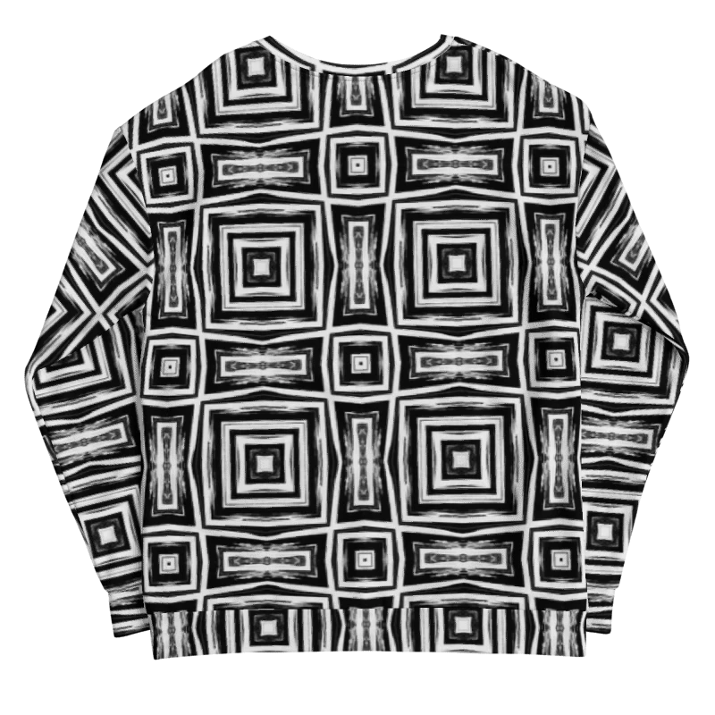 Abstract Monochrome Repeating Pattern Unisex All Over Print Sweatshirt product image (21)