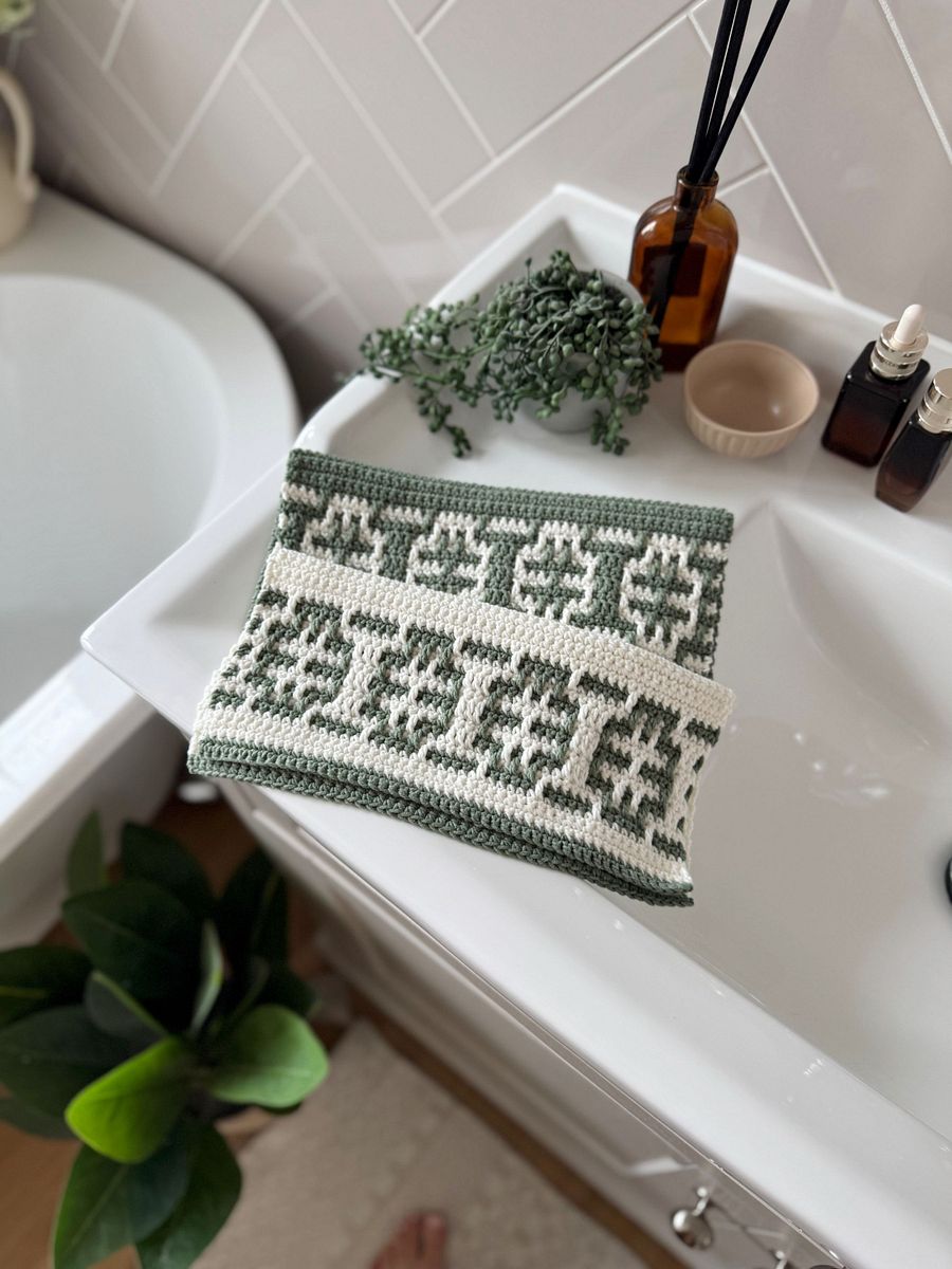 CROCHET PATTERN & VIDEO - 5 Inset Mosaic Crochet Washcloth Patterns product image (9)