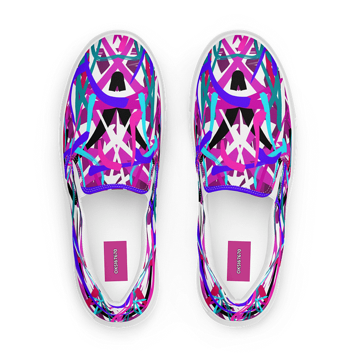 Chromatic Chaos Women's Slip-On Canvas Shoes product image (1)