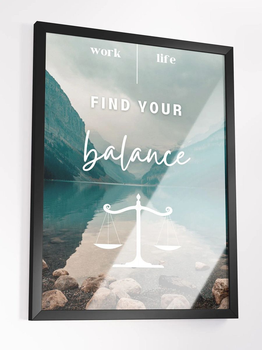 Find your balance Framed Balance Frame Poster product image (3)