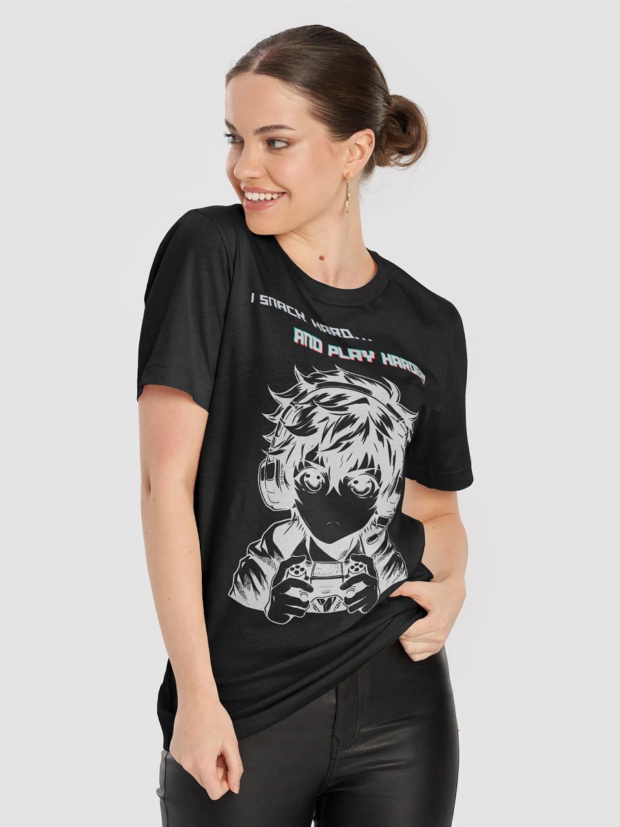 Snack Hard, Play Harder Cartoon T-Shirt product image (8)