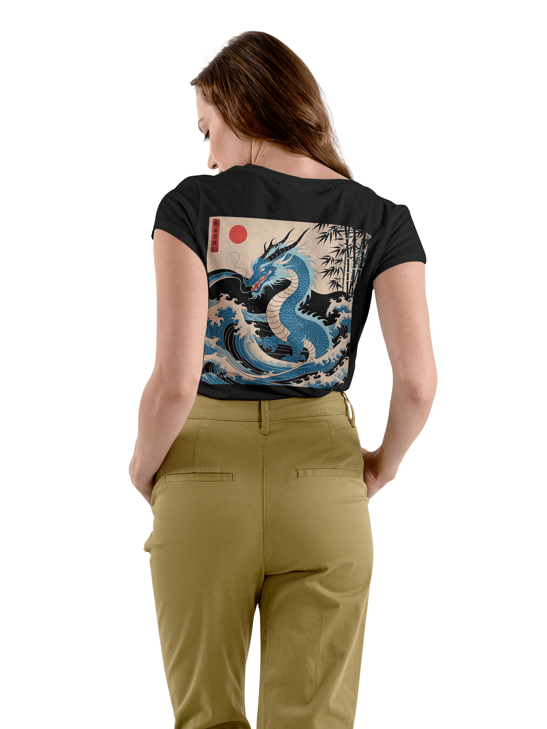 Ryoshin - Urashima Tarō (Teal Dragon), Ancient Ryū Collection, T-Shirt, Back Design product image (4)