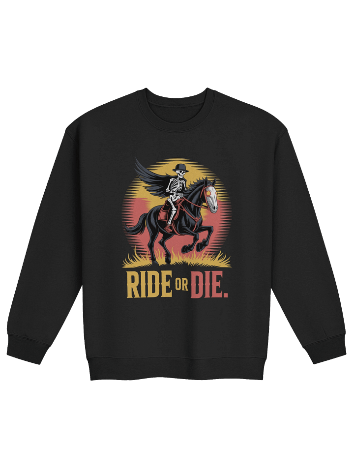 Ride or Die Reaper Crewneck - Dark Western Gothic product image (3)