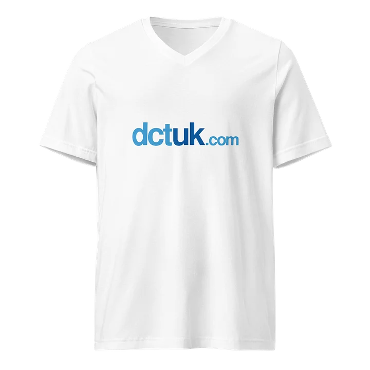 Unisex DCTUK White V-Neck Tee product image (1)