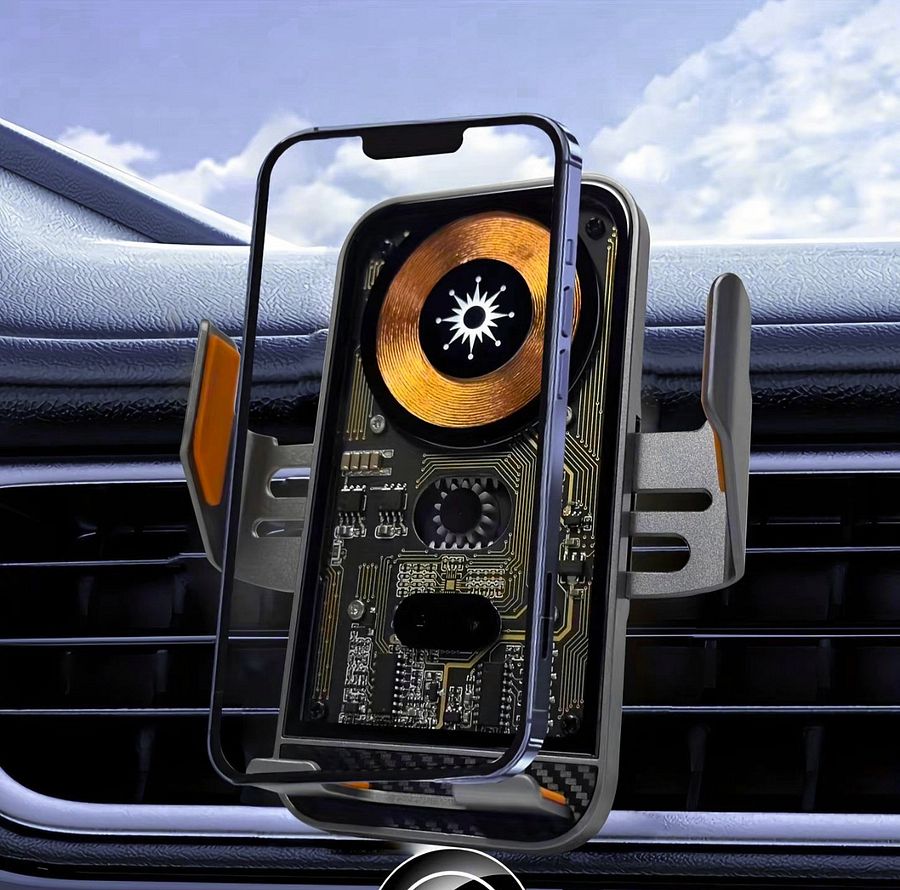 Dont Touch My Car Wireless Charging Car Phone Holder Summer Gift, 15W Fast Charging Auto Clip-on Car Phone Stand Mount, Durable Universal Car Cellphone Holder for iPhone & Samsung, Phone Accessories product image (2)