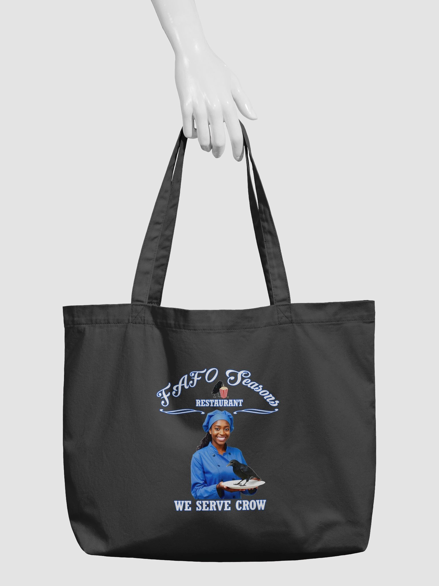 FAFO Seasons Restaurant - We Serve Crow by 92 Percent - Eco-Friendly Tote Bag product image (3)