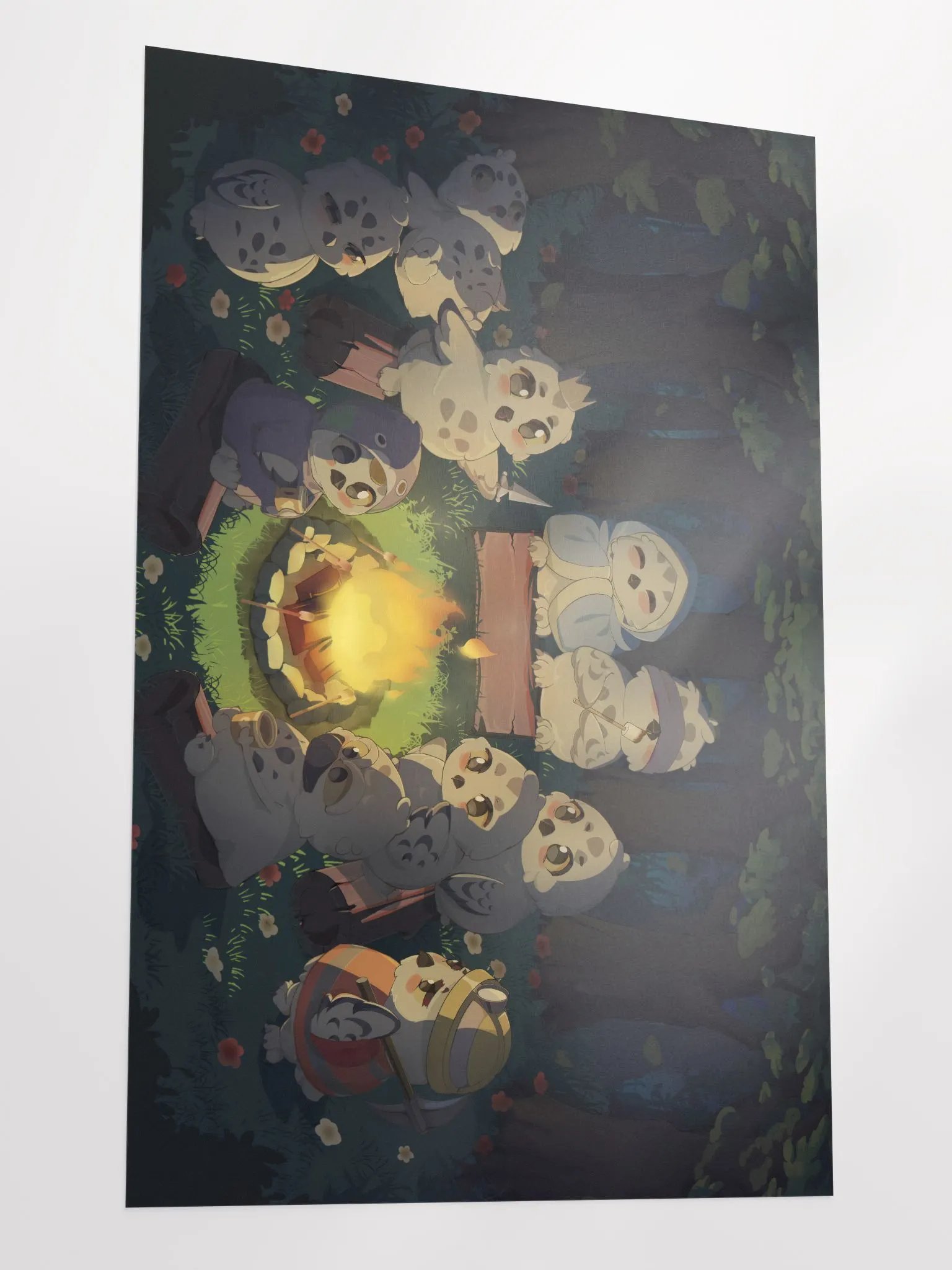 Owl and Friends - Camp Fire (24 x 36) product image (3)