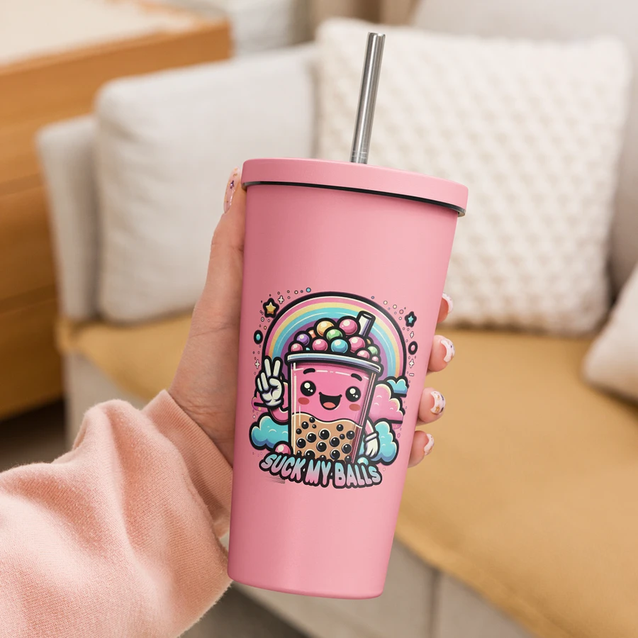 Suck My Balls - Allcolor Insulated Tumbler with Straw product image (2)