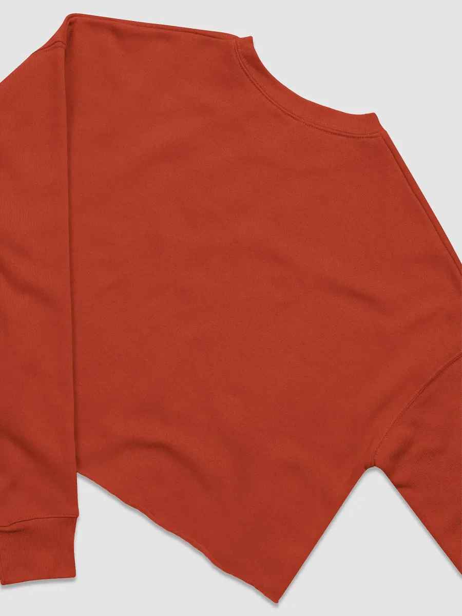 BUSY-BRAINED (lined design, #6D1616) Women's Fleece Crop Sweatshirt product image (12)