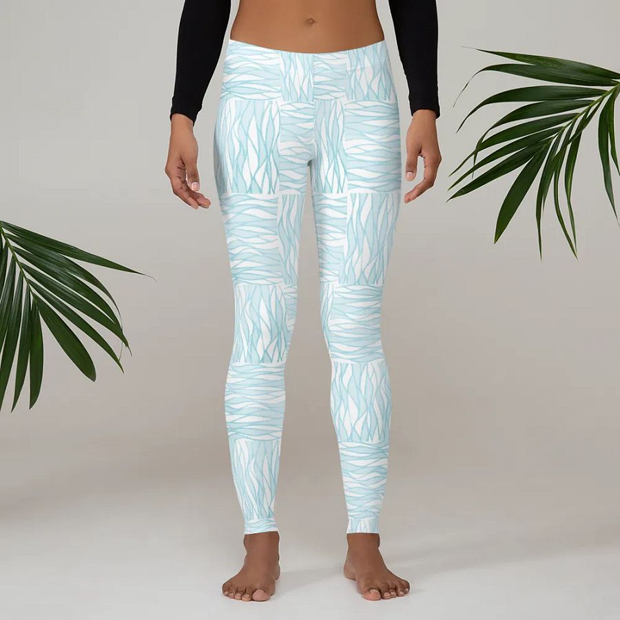 Light Turquois All-Over Print Leggings product image (4)