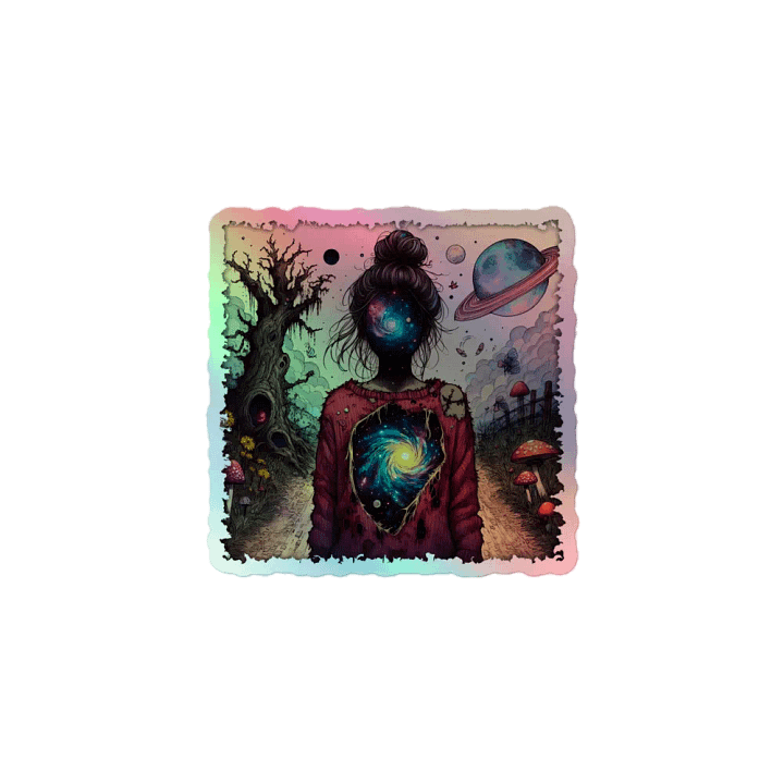 Lost in an AI dimension Kiss-Cut Holographic Sticker product image (1)