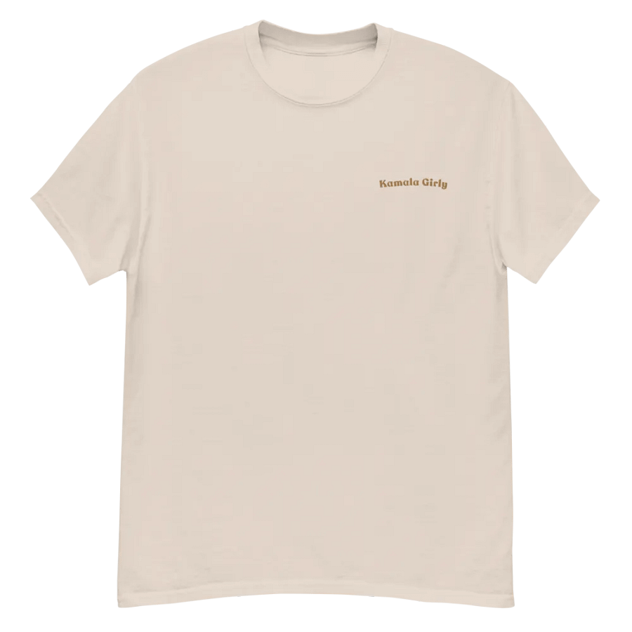 Kamala Girly Embroidered Tee (Dark Font) product image (1)