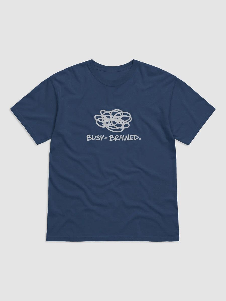 BUSY-BRAINED (white design) garment-dyed tee product image (26)