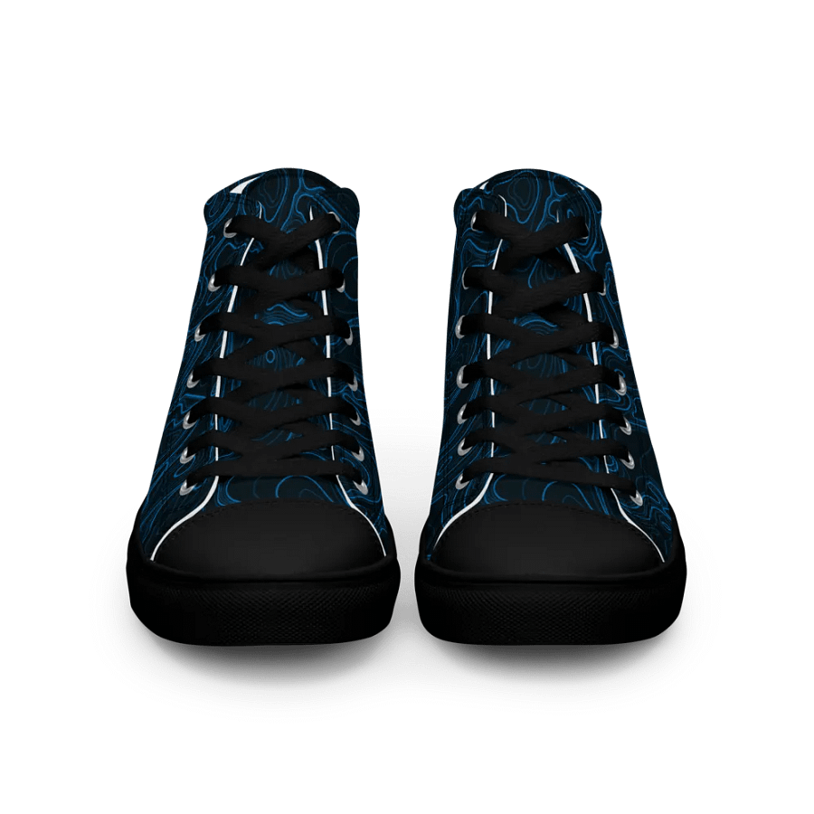 Topographic Blue Men's High Tops product image (3)