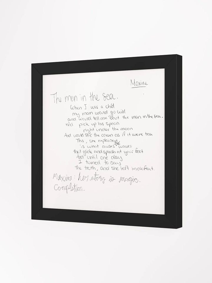 The Man in the Sea: Original Poem - Poster Print (Framed) product image (1)