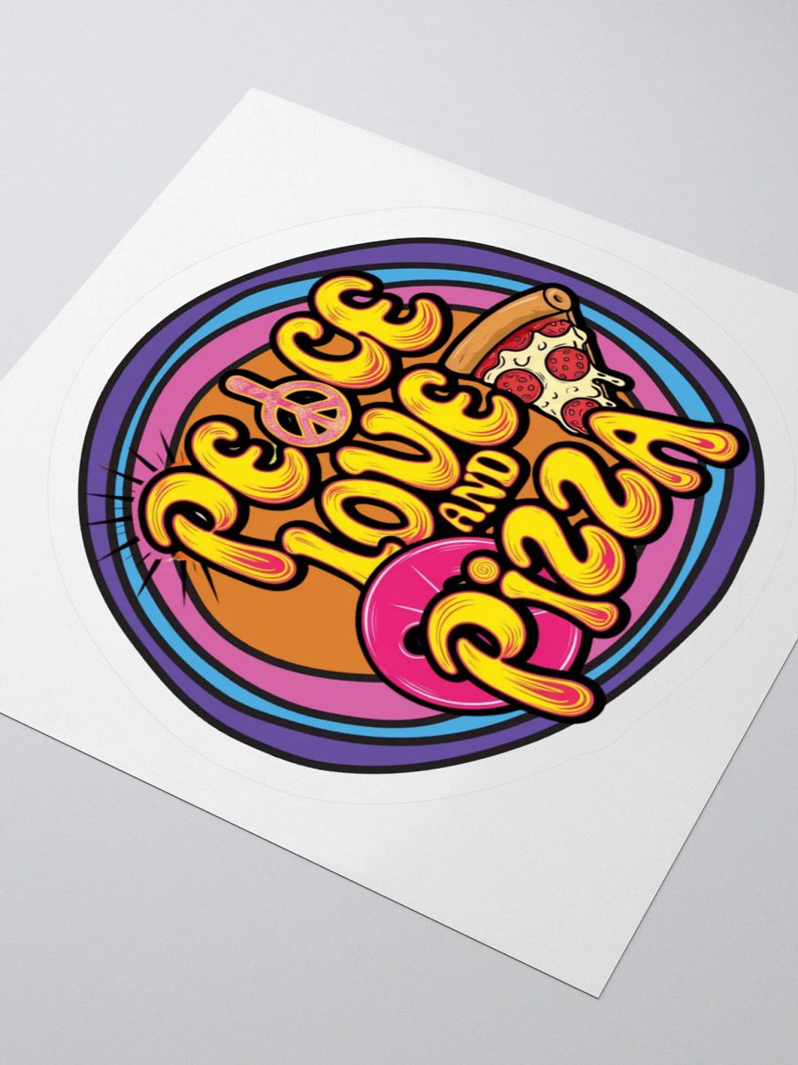 Peace, Love, and Pizza Kiss-Cut Stickers product image (9)