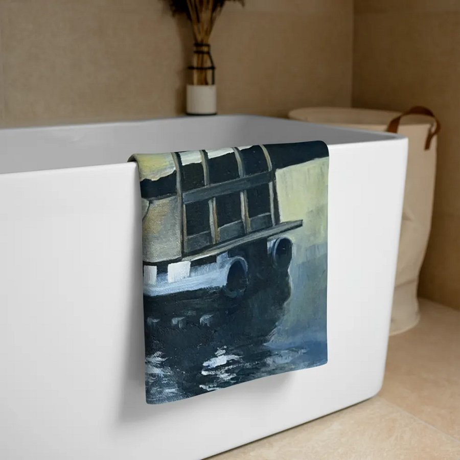 Rampboat painting beach towel product image (3)