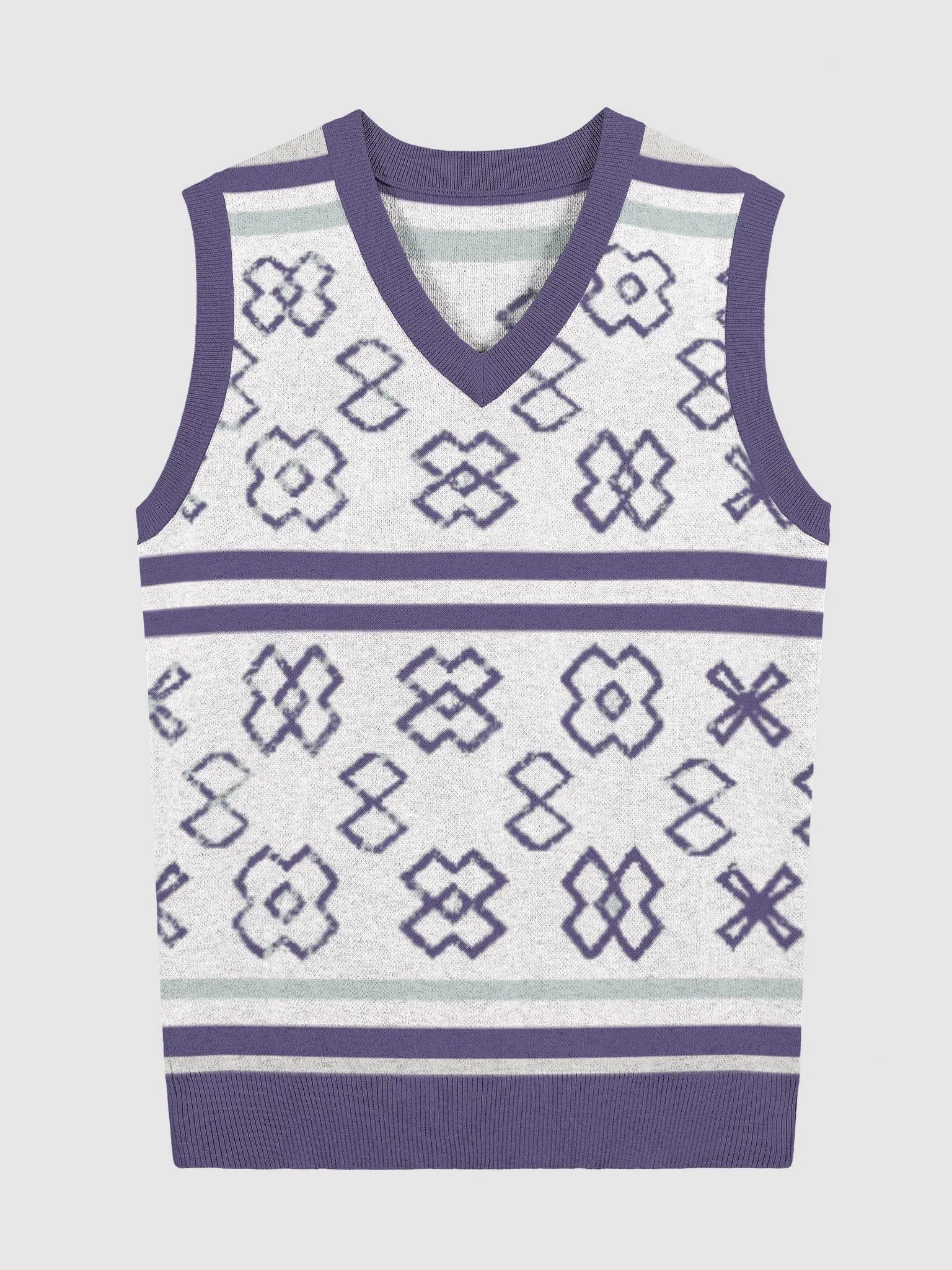XL Geometric Knit V-Neck Vest product image (5)