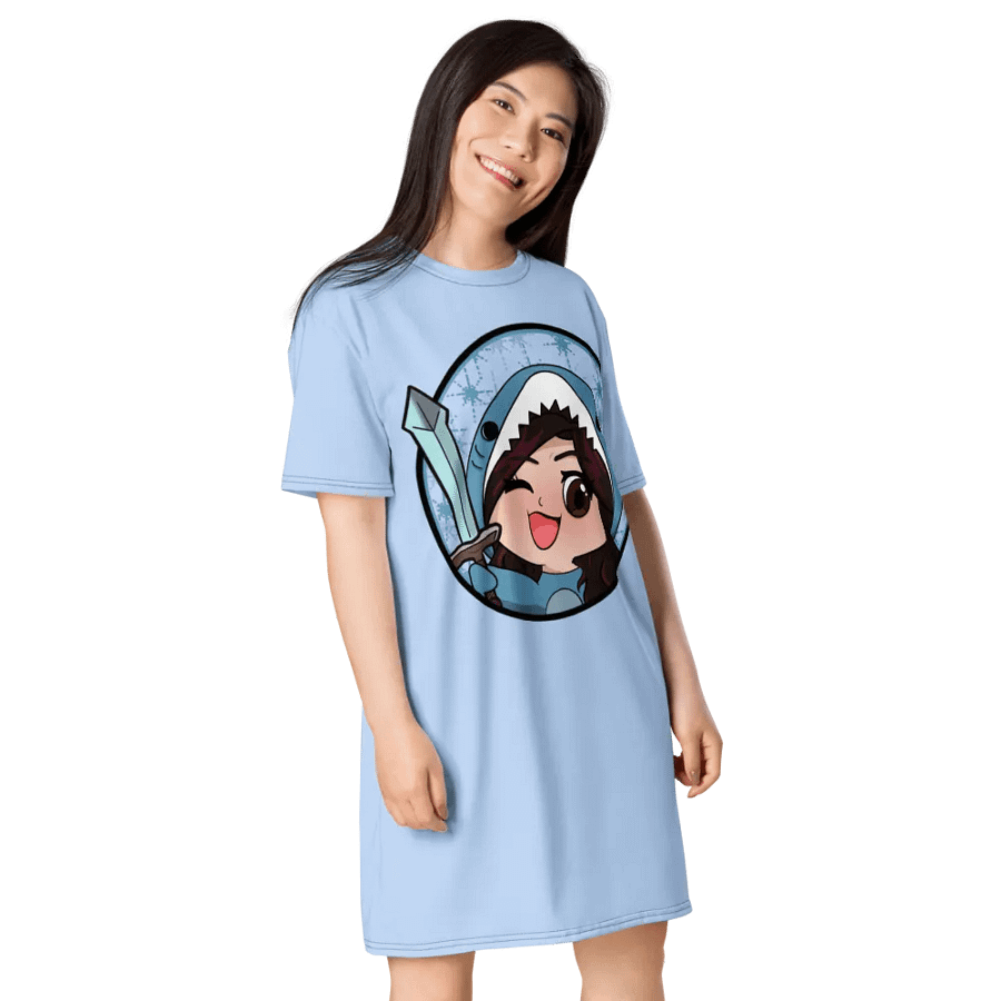 Kiss T-shirt Dress (light blue) product image (5)