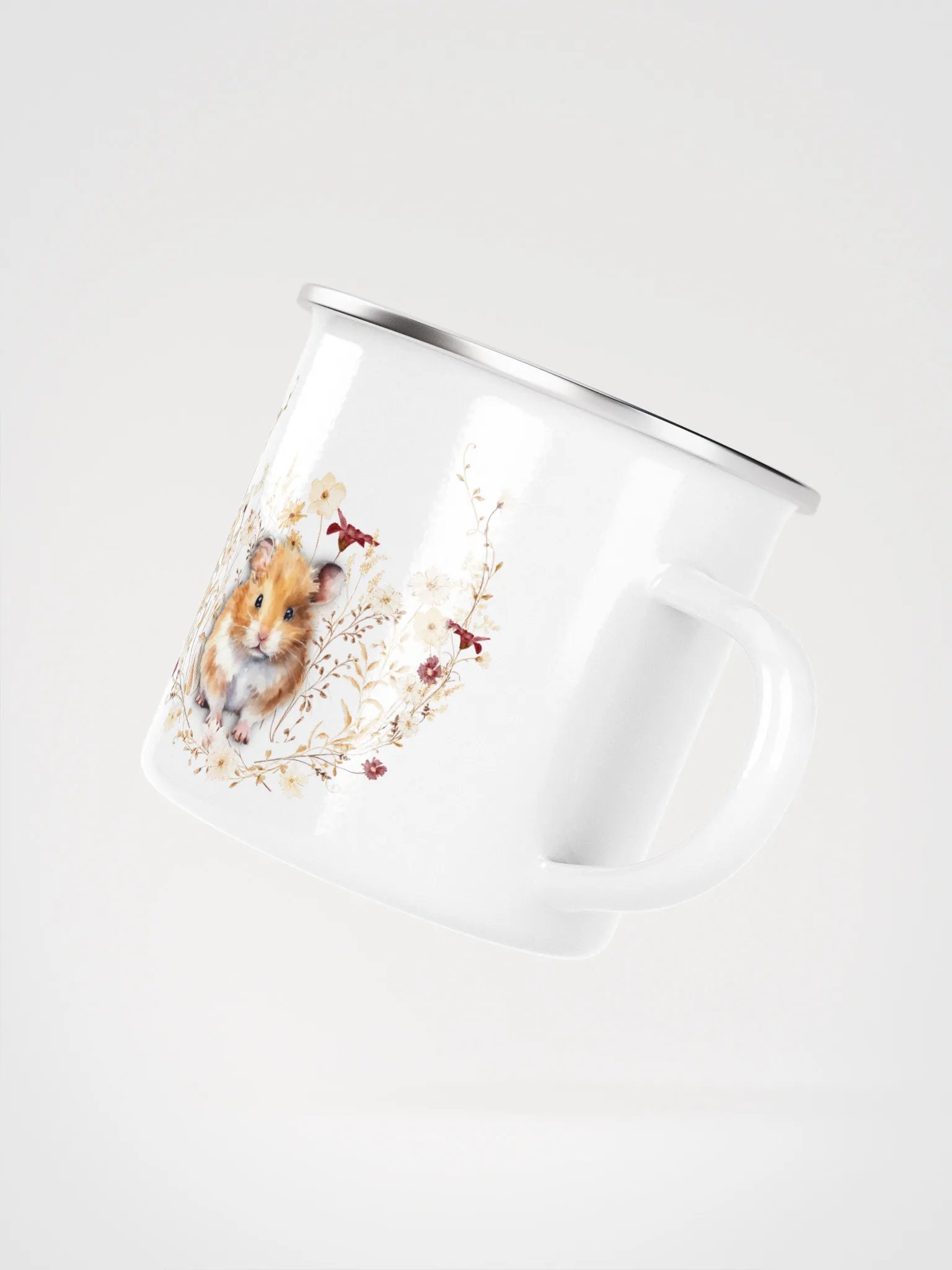 Whimsical Woodland HAMSTER Enamel Mug - Tasse für Hamsterfreunde product image (4)