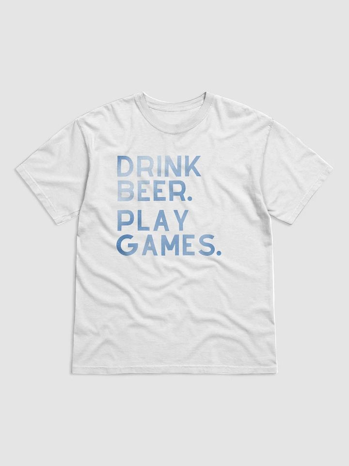 Drink Beer. Play Games. Tshirt (Blue) product image (1)
