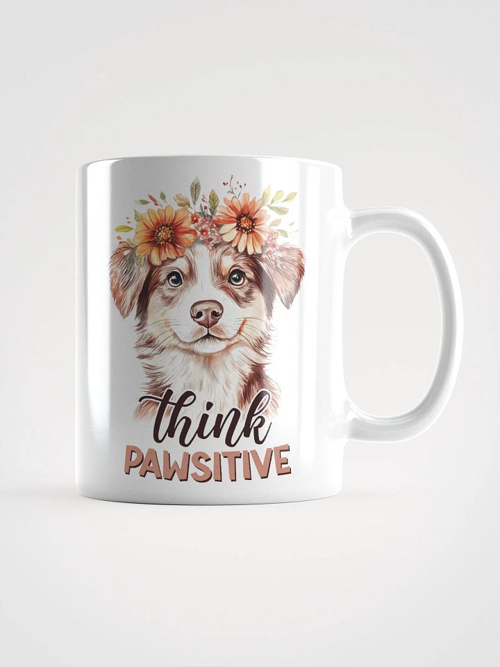 Cute Dog Pawsitive Vibes Glossy Mug product image (1)
