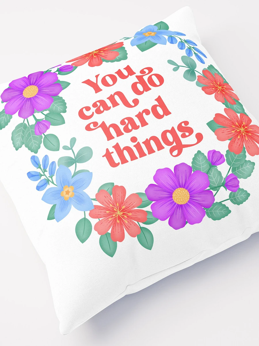 You can do hard things - Motivational Pillow White product image (5)