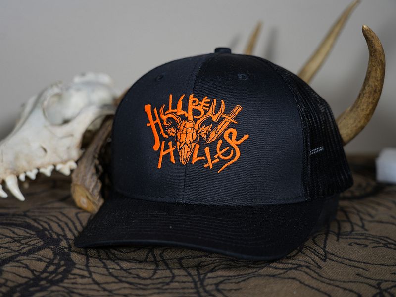 XL Deer Skull Logo Hat - Black
