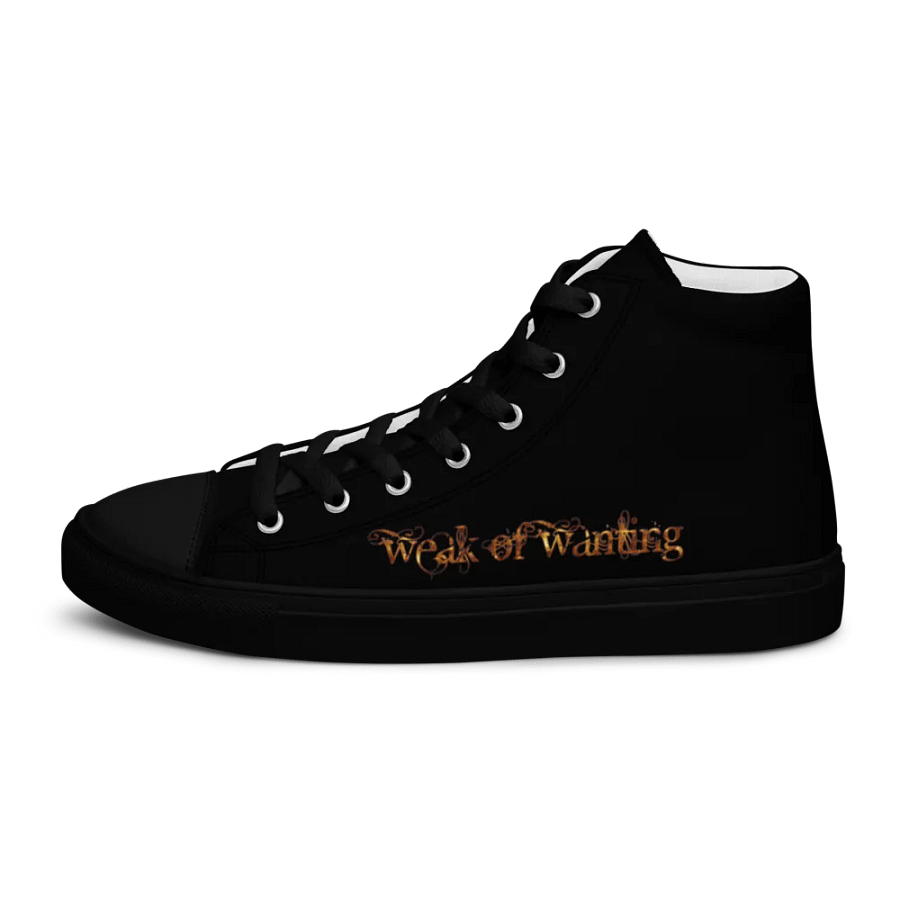 Weak Of Wanting Men's High Top Canvas Fire Logo Shoes product image (5)