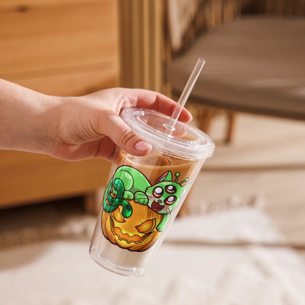 Halloween Cosmos Cat 16oz Tumbler product image (9)