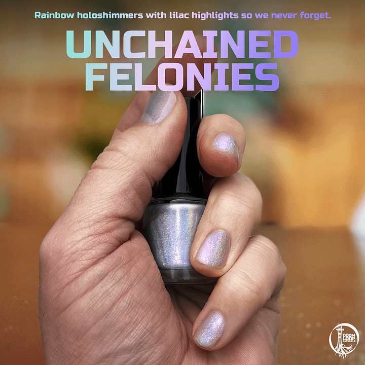 UNCHAINED FELONIES - Holographic Lilac Shimmer Nail Polish product image (1)