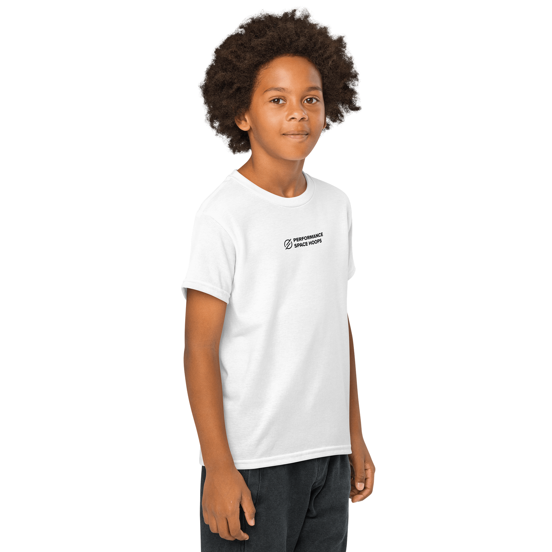 Performance Space Hoops Youth Sports Tee - Black Logo product image (4)