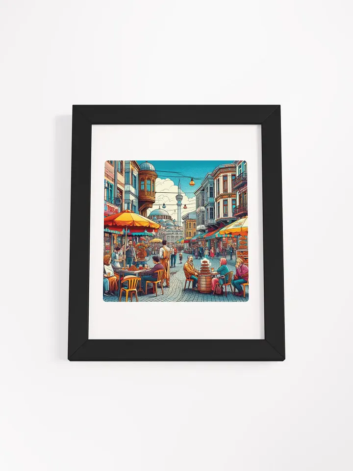 Cityscape Conversations Framed Poster | Ankara city Ai work product image (7)