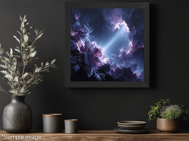 Cosmic Lightbreak: Abstract Night Wall Art product image (2)